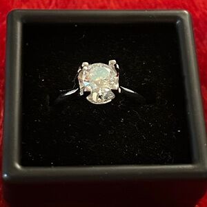 Round Fantasy‎ Yellow 1.0 CT Moissanite Diamond Women's Ring size 7
